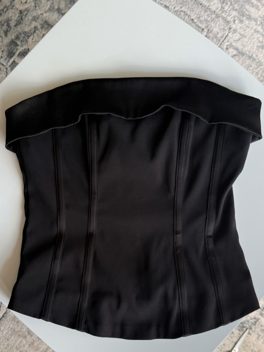 VINTAGE H&M Black Satin like Corset Size US 6 Small